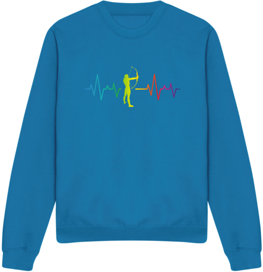Bogensport Sweatshirt "Heartbeat" Motiv 7